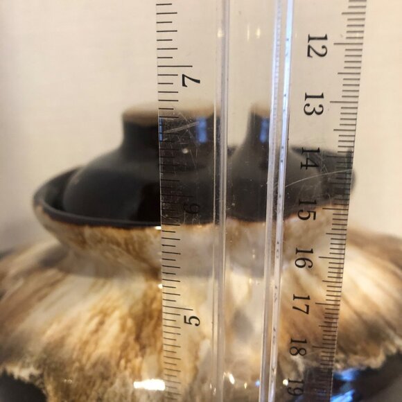 Primitive McCoy Beanpot in Drip Glazing with Handles USA - Picture 4 of 12